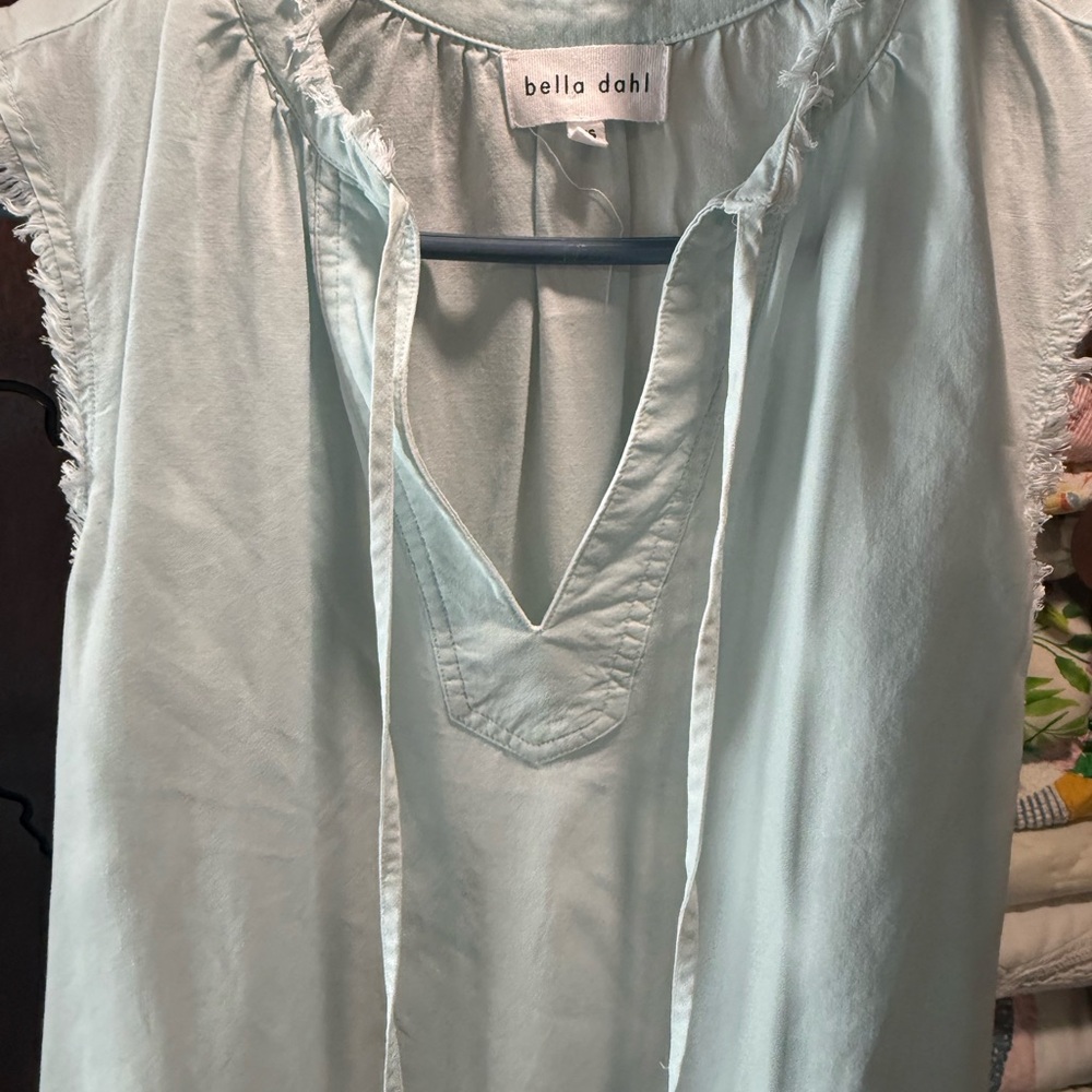 Bella Dahl Aqua Sleeveless Blouse - Picture 6 of 6